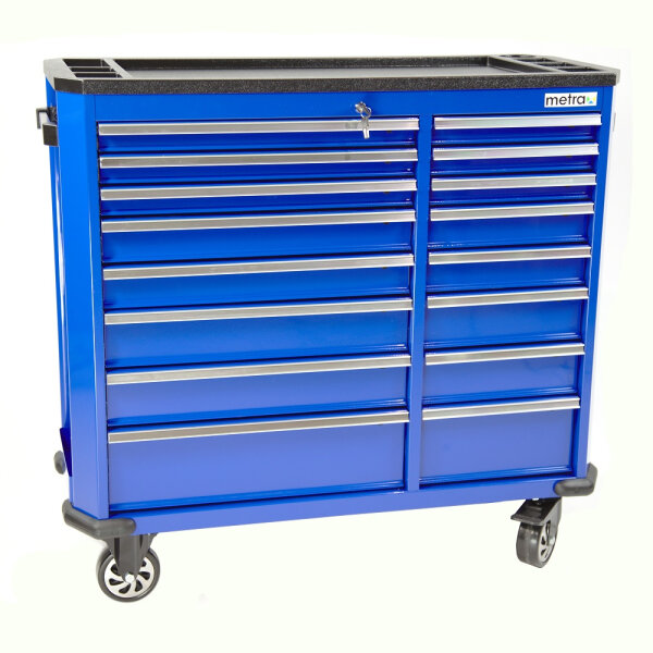 Werkzeugwagen, 16 Schubladen, Professional Serie, blau