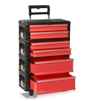 Werkzeugtrolley, 4fach 1.1.2.2 rot