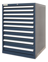 Werkzeugschrank, Schubladenschrank 10 Schubladen, blau